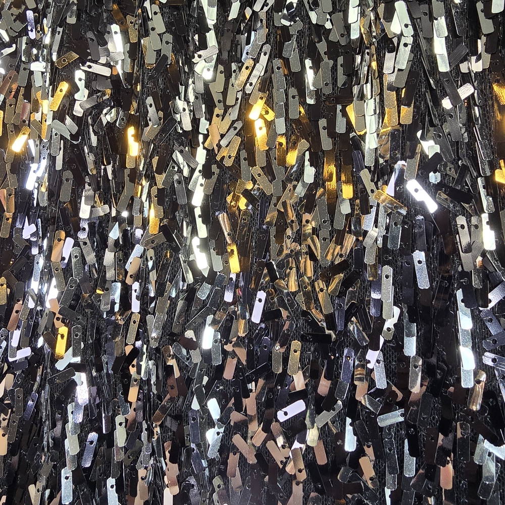 Source Unknown Glittering Black and Silver Mini S… - image 6